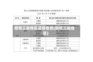疫情三类地区是啥意思(防疫三类地区)