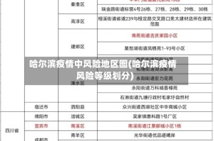 哈尔滨疫情中风险地区图(哈尔滨疫情风险等级划分)