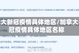 加拿大新冠疫情具体地区/加拿大新冠疫情具体地区名称