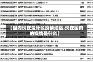 【国内现在是什么疫情地区,现在国内的疫情是什么】