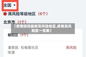 【疫情防控最新高风险地区,疫情高风险区一览表】