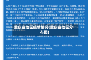 重庆各地区疫情情况(重庆各地区分布图)