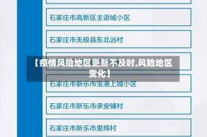 【疫情风险地区更新不及时,风险地区变化】