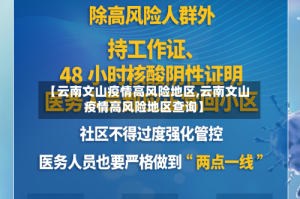 【云南文山疫情高风险地区,云南文山疫情高风险地区查询】