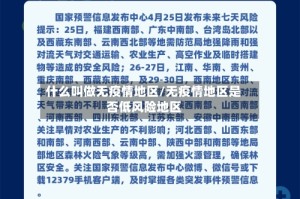 什么叫做无疫情地区/无疫情地区是否低风险地区