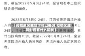 【疫情地区解封了可以去吗,疫情区域解封后有什么限制】