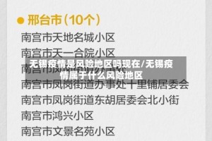 无锡疫情是风险地区吗现在/无锡疫情属于什么风险地区