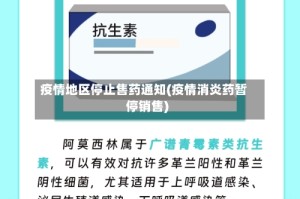疫情地区停止售药通知(疫情消炎药暂停销售)