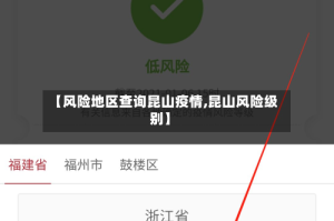【风险地区查询昆山疫情,昆山风险级别】