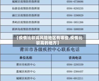 【疫情比较高风险地区有哪些,疫情比较高的地方】