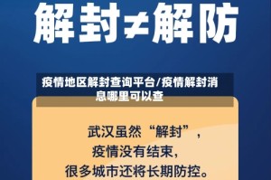 疫情地区解封查询平台/疫情解封消息哪里可以查