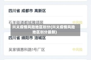 兴义疫情风险地区划分(兴义疫情风险地区划分最新)