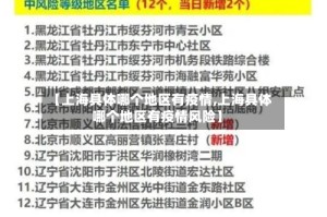 【上海具体哪个地区有疫情,上海具体哪个地区有疫情风险】