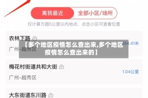 【多个地区疫情怎么查出来,多个地区疫情怎么查出来的】