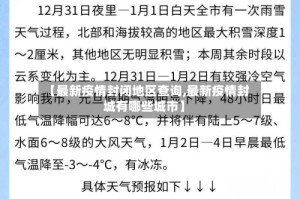 【最新疫情封闭地区查询,最新疫情封城有哪些城市】