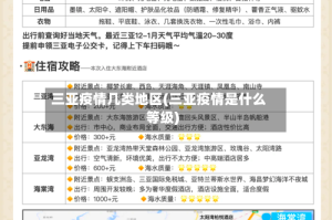 三亚疫情几类地区(三亚疫情是什么等级)