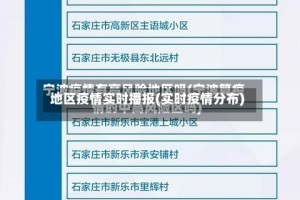 地区疫情实时播报(实时疫情分布)