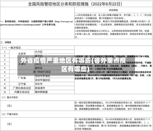外省疫情严重地区有哪些(省外重点疫区有哪些)-第1张图片