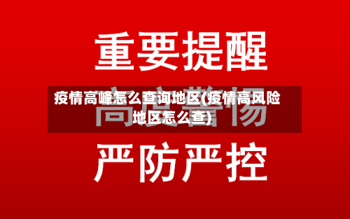 疫情高峰怎么查询地区(疫情高风险地区怎么查)-第1张图片