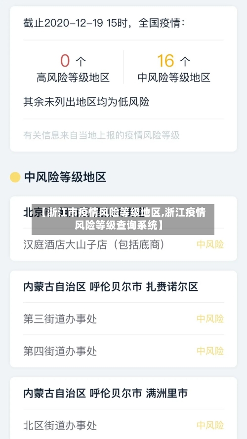 【浙江市疫情风险等级地区,浙江疫情风险等级查询系统】-第1张图片