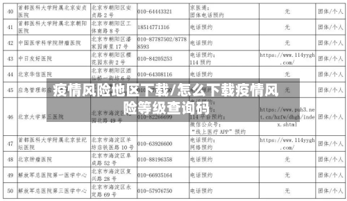 疫情风险地区下载/怎么下载疫情风险等级查询码-第2张图片