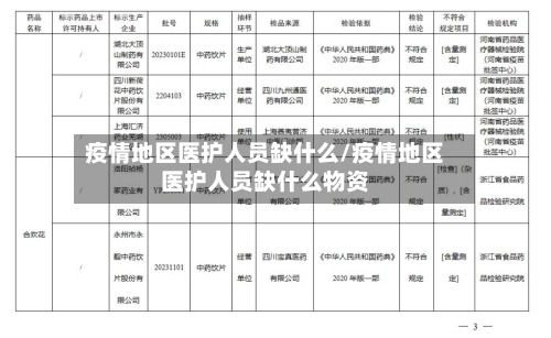 疫情地区医护人员缺什么/疫情地区医护人员缺什么物资-第3张图片
