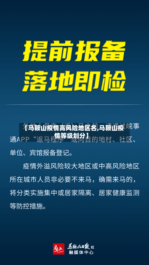 【马鞍山疫情高风险地区名,马鞍山疫情等级划分】-第1张图片
