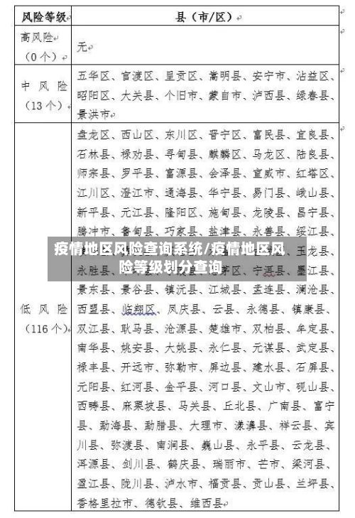 疫情地区风险查询系统/疫情地区风险等级划分查询-第1张图片