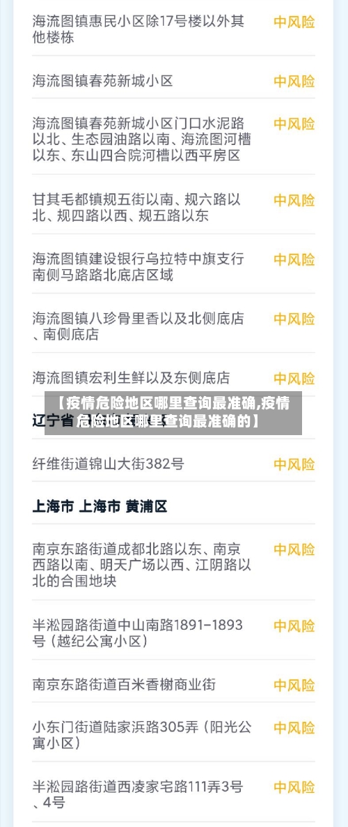 【疫情危险地区哪里查询最准确,疫情危险地区哪里查询最准确的】-第2张图片