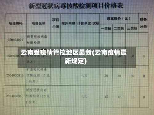 云南受疫情管控地区最新(云南疫情最新规定)-第1张图片