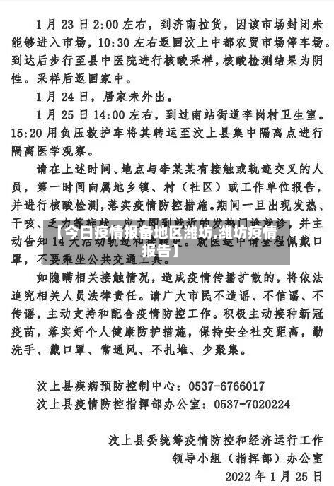 【今日疫情报备地区潍坊,潍坊疫情报告】-第1张图片