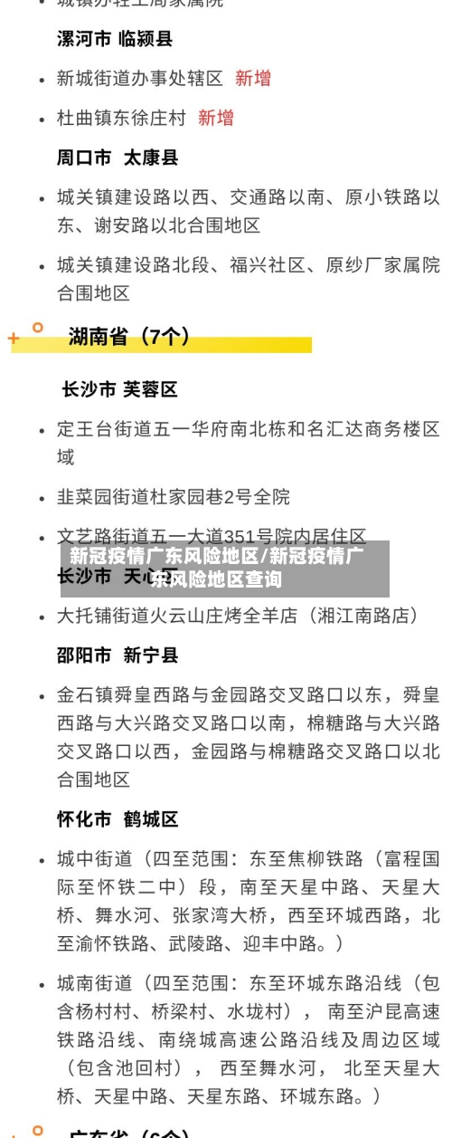 新冠疫情广东风险地区/新冠疫情广东风险地区查询-第2张图片
