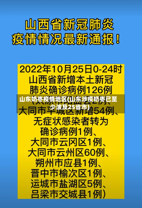 山东奶枣疫情地区(山东涉疫奶枣已至少波及25省市)-第3张图片