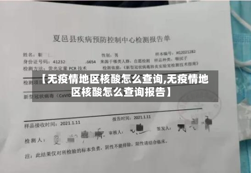 【无疫情地区核酸怎么查询,无疫情地区核酸怎么查询报告】-第2张图片
