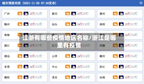 江浙有哪些疫情地区名称/浙江是哪里有疫情-第3张图片