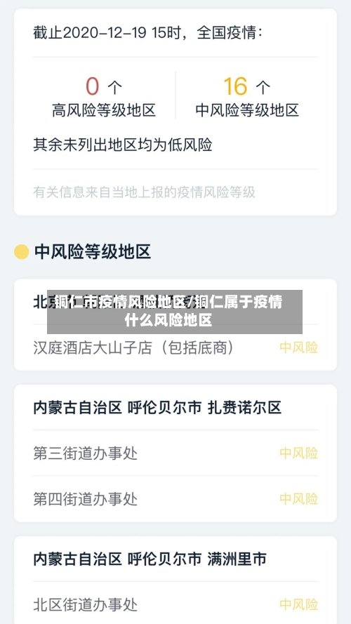 铜仁市疫情风险地区/铜仁属于疫情什么风险地区-第1张图片