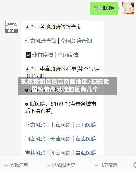 现在我国疫情高风险地区/现在我国疫情高风险地区有几个-第1张图片