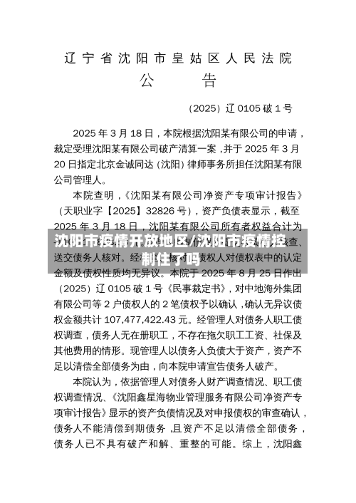 沈阳市疫情开放地区/沈阳市疫情控制住了吗-第1张图片