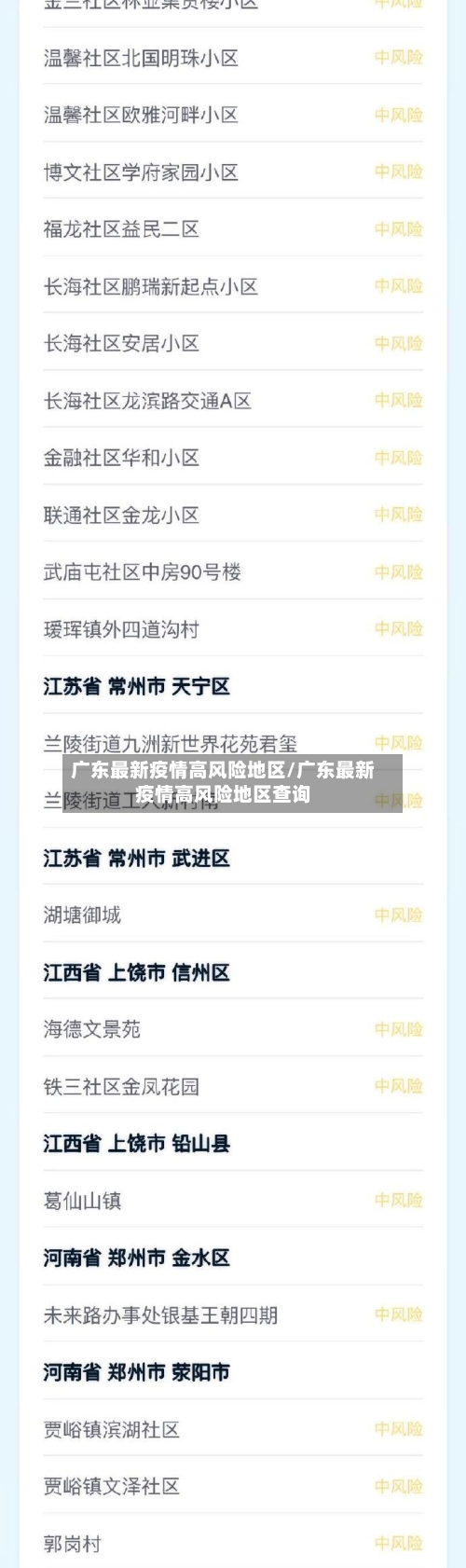 广东最新疫情高风险地区/广东最新疫情高风险地区查询-第2张图片