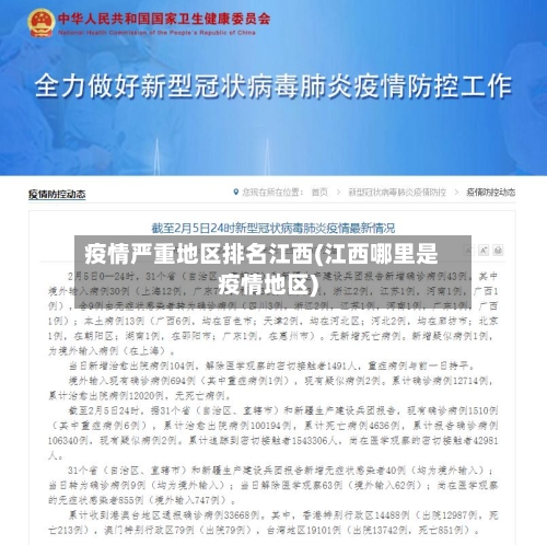 疫情严重地区排名江西(江西哪里是疫情地区)-第3张图片