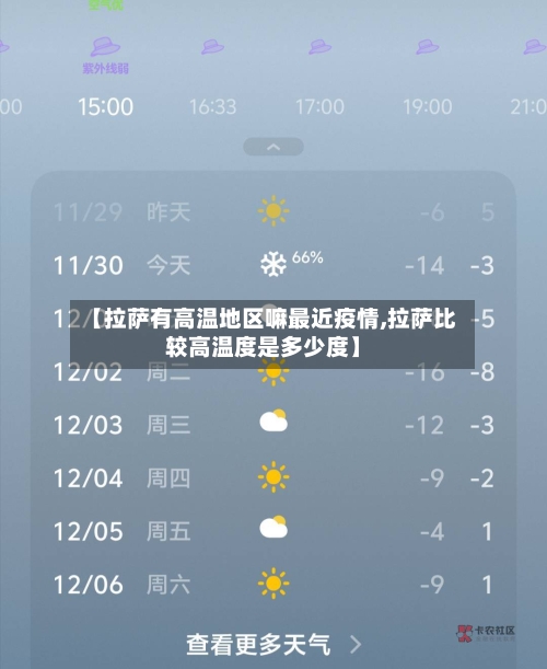 【拉萨有高温地区嘛最近疫情,拉萨比较高温度是多少度】-第2张图片