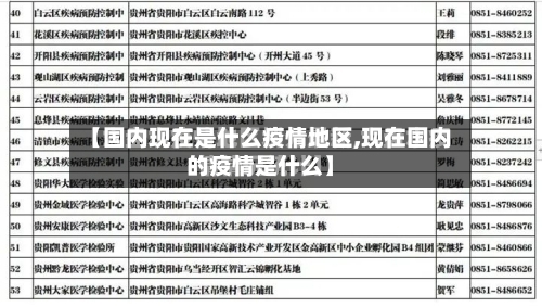 【国内现在是什么疫情地区,现在国内的疫情是什么】-第1张图片