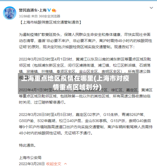 上海重点地区疫情在哪里(上海市对疫情重点区域划分)-第2张图片