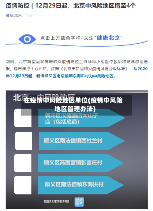 在疫情中风险地区单位(疫情中风险地区管理办法)-第1张图片