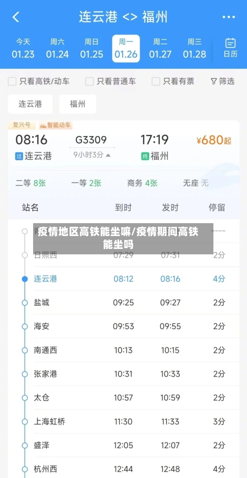疫情地区高铁能坐嘛/疫情期间高铁能坐吗-第2张图片